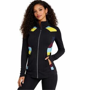 Lululemon Black Colorblock Full Zip Athletic Performance Jacket Size XS